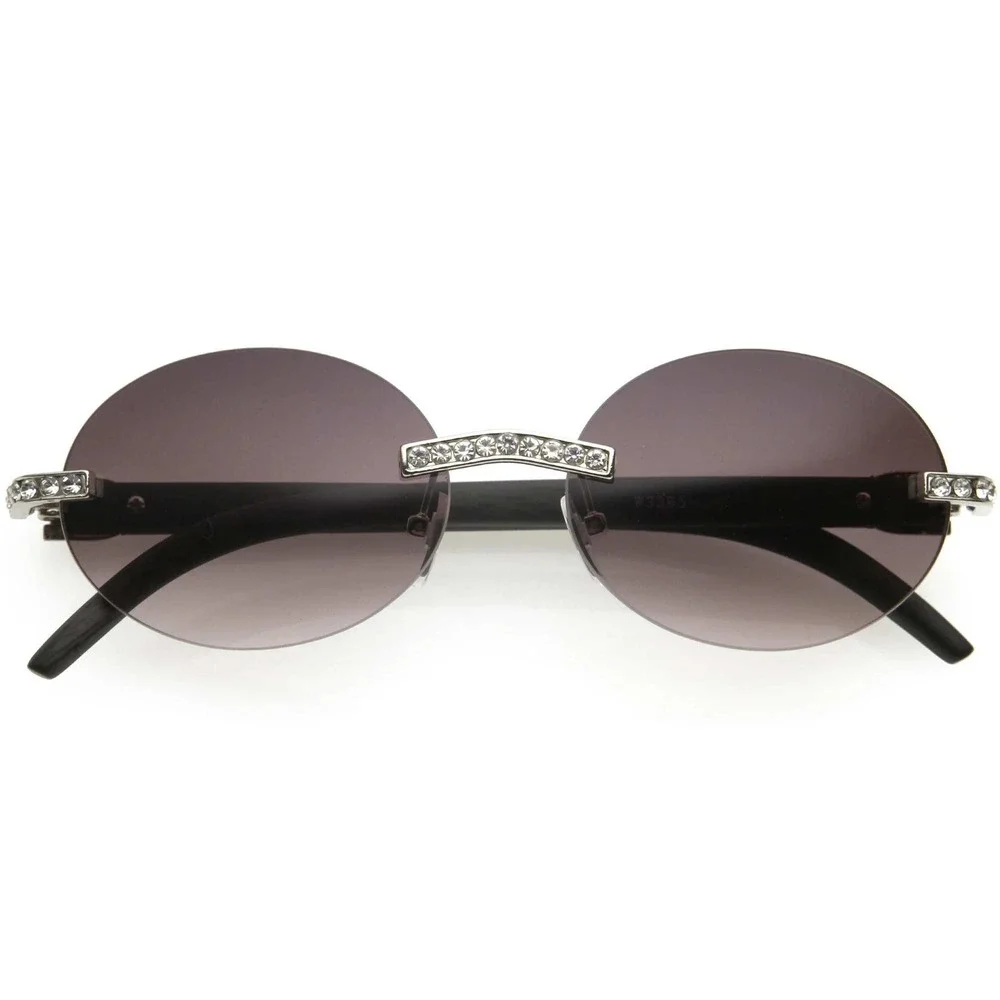 Men‎ Sunglasses Silver Frame Black Lens Sophisticated Street Trendy Style UV400